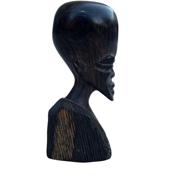 Hand-Carved African ironwood Bust Sculpture 4" T Art gift - Picture 5 of 10